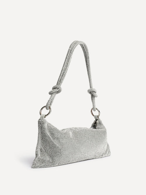 Dukes Silver Diamante Shoulder Bag
