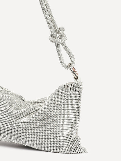 Dukes Silver Diamante Shoulder Bag