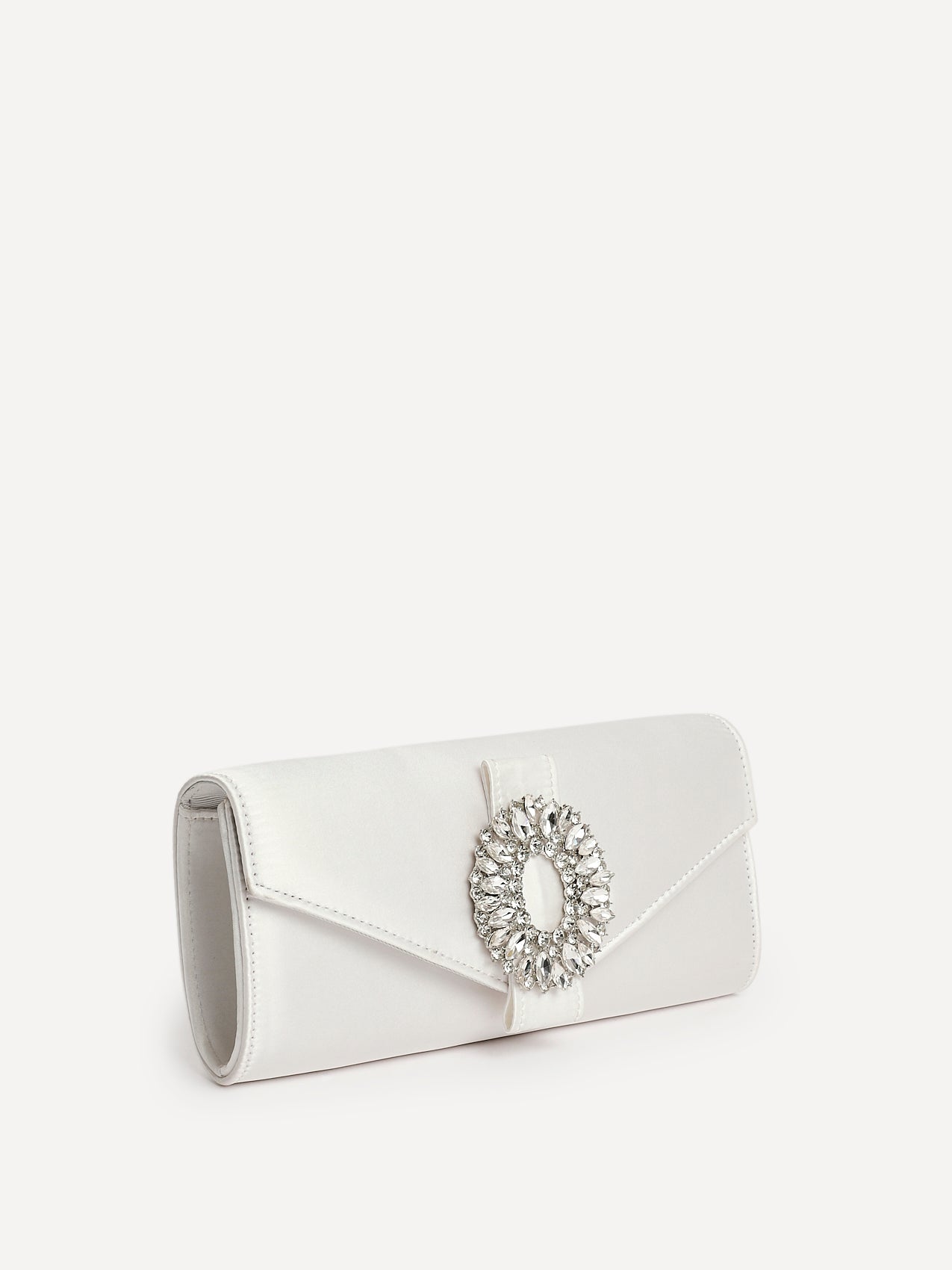 Heaven Bridal Ivory Satin Clutch Bag