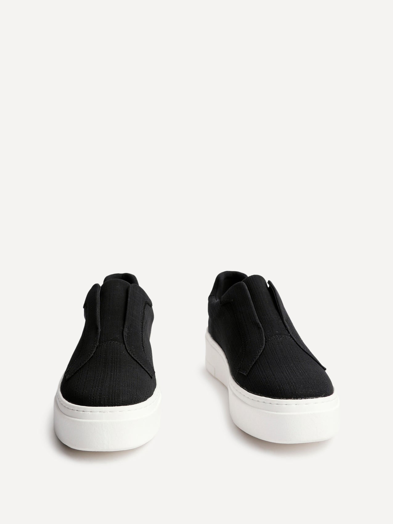 Henley Black Textured Platform Trainers