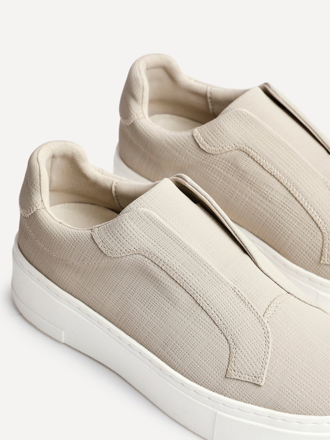 Henley Taupe Textured Platform Trainers