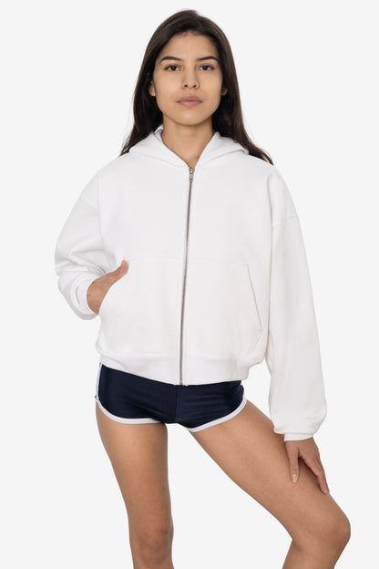 HF16 - Heavy Fleece Cropped Zip-Up Hoodie (Piece Dye)