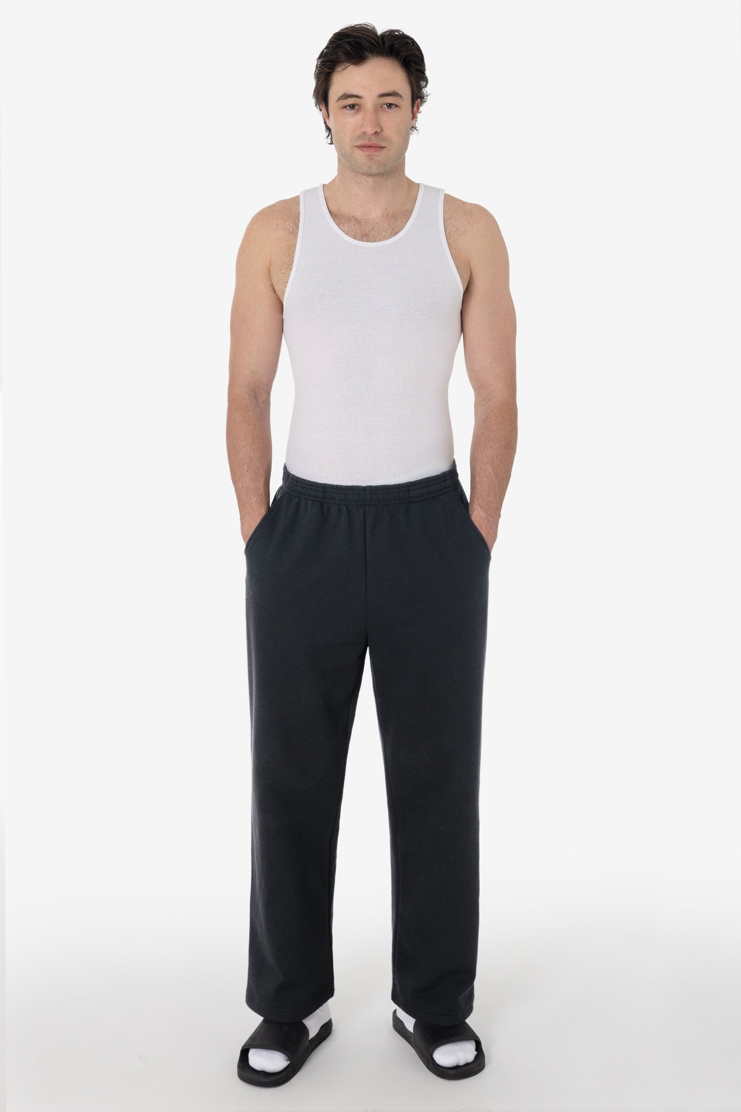 HF05 - Heavy Fleece Wide Leg Sweatpants (Piece Dye)