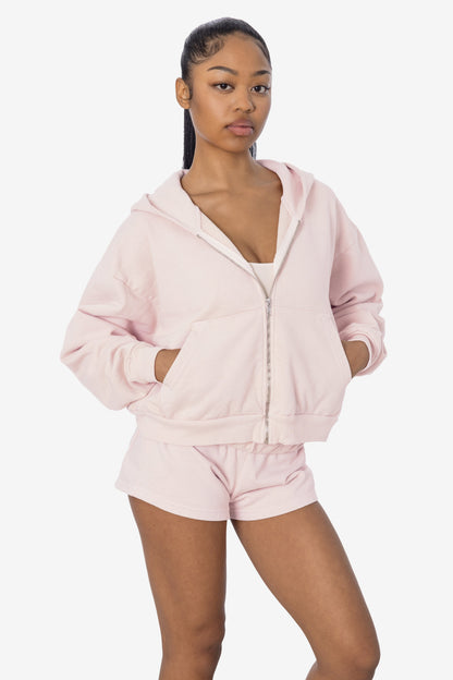 HF16 - Heavy Fleece Cropped Zip-Up Hoodie (Garment Dye)