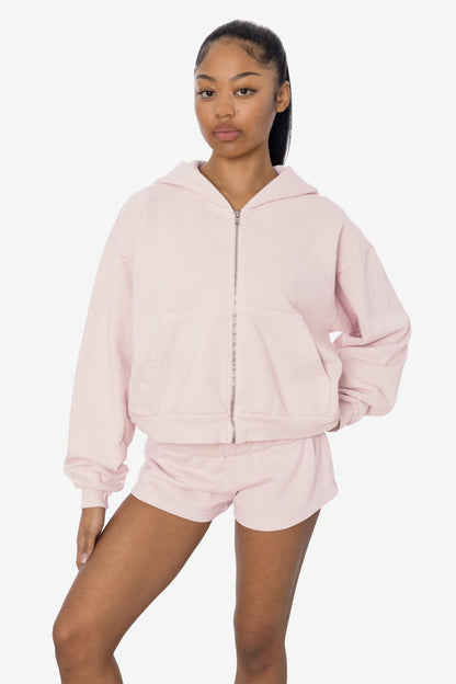 HF16 - Heavy Fleece Cropped Zip-Up Hoodie (Garment Dye)