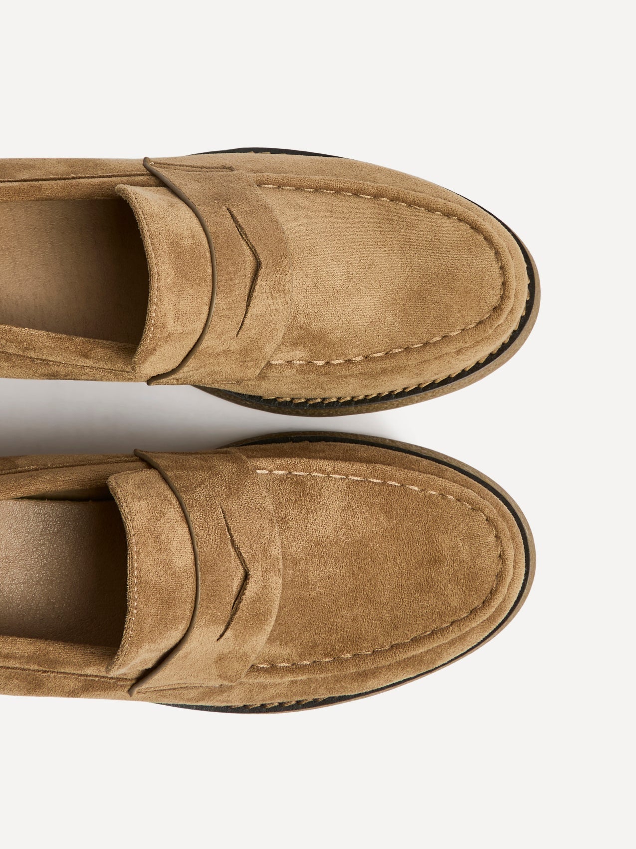 Hilton Beige Faux Suede Penny Loafer