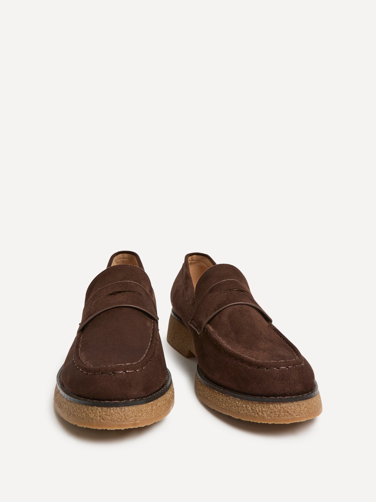 Hilton Brown Faux Suede Penny Loafer