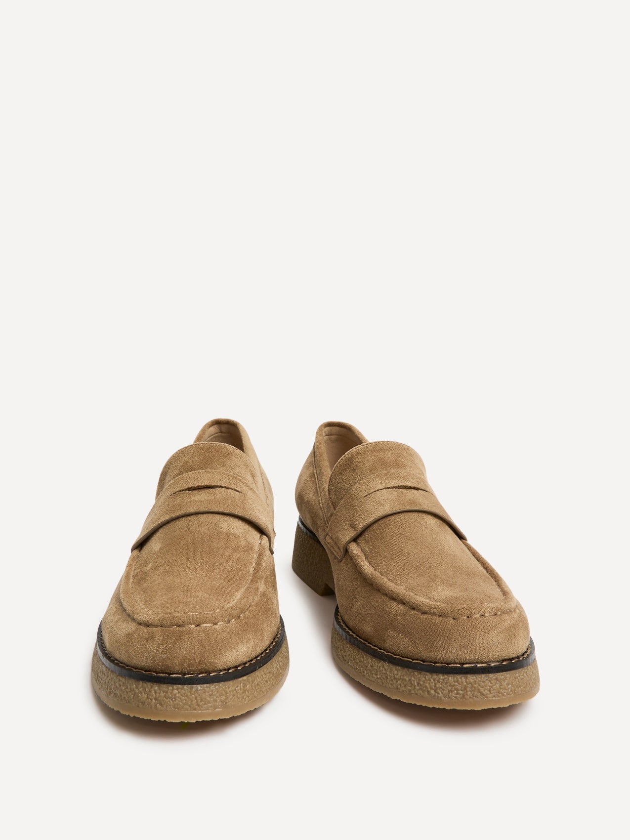 Hilton Beige Faux Suede Penny Loafer