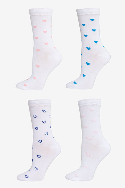 HRTSOCK-4PK - Heart Sock 4 Pack