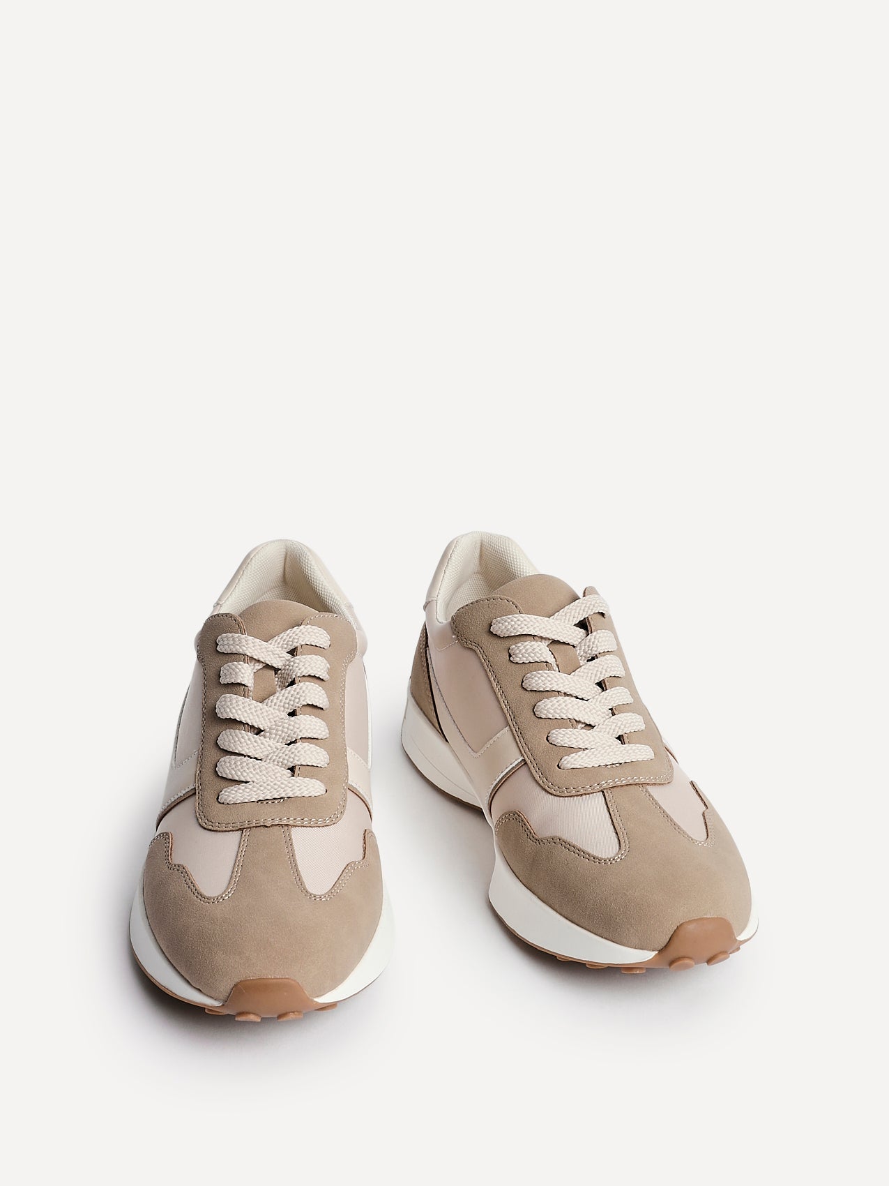 Hustle Beige Suede Trainers