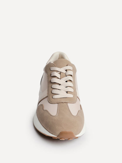 Hustle Beige Suede Trainers
