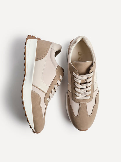 Hustle Beige Suede Trainers