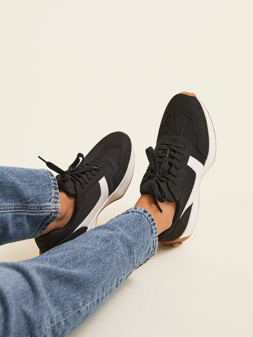 Hustle Black Suede Trainers
