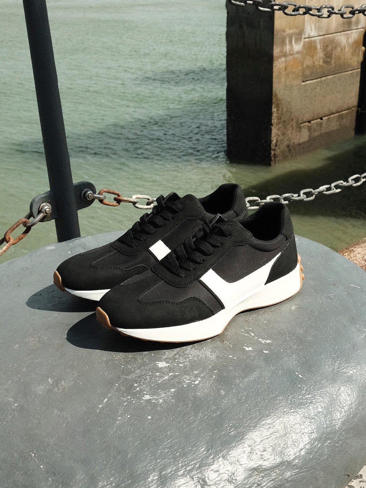 Hustle Black Suede Trainers