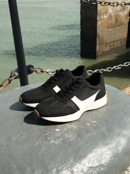 Hustle Black Suede Trainers
