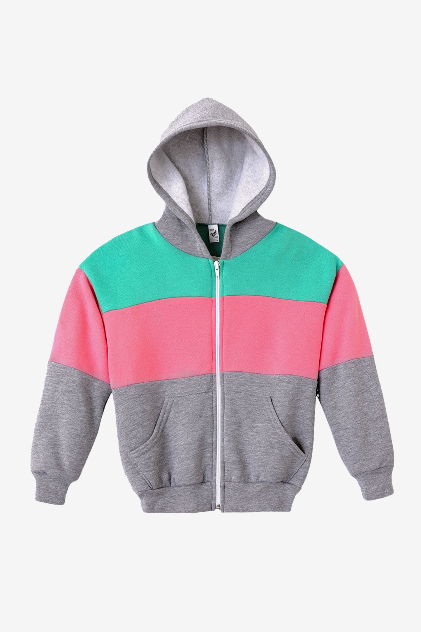 F1097CB - Kids Flex Fleece Color Block Zip Hoodie