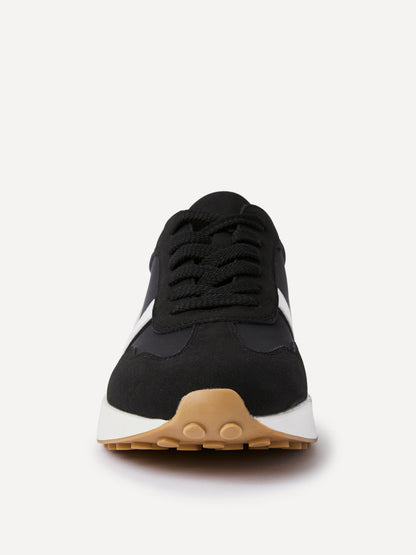 Hustle Black Suede Trainers