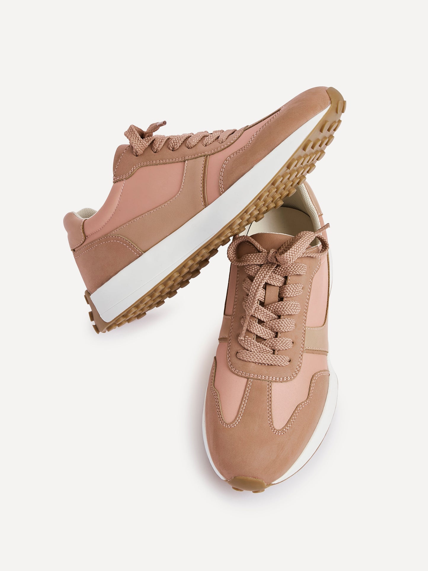 Hustle Dusky Pink Suede Trainers