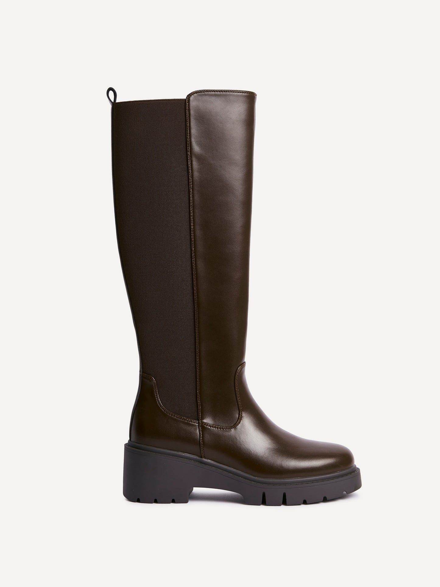 Hyland Brown Long Wedged Boots
