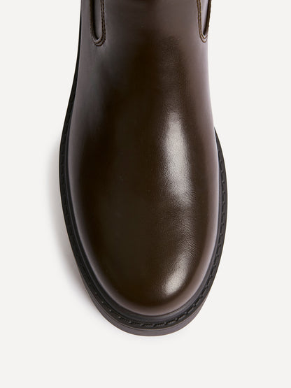 Hyland Brown Long Wedged Boots