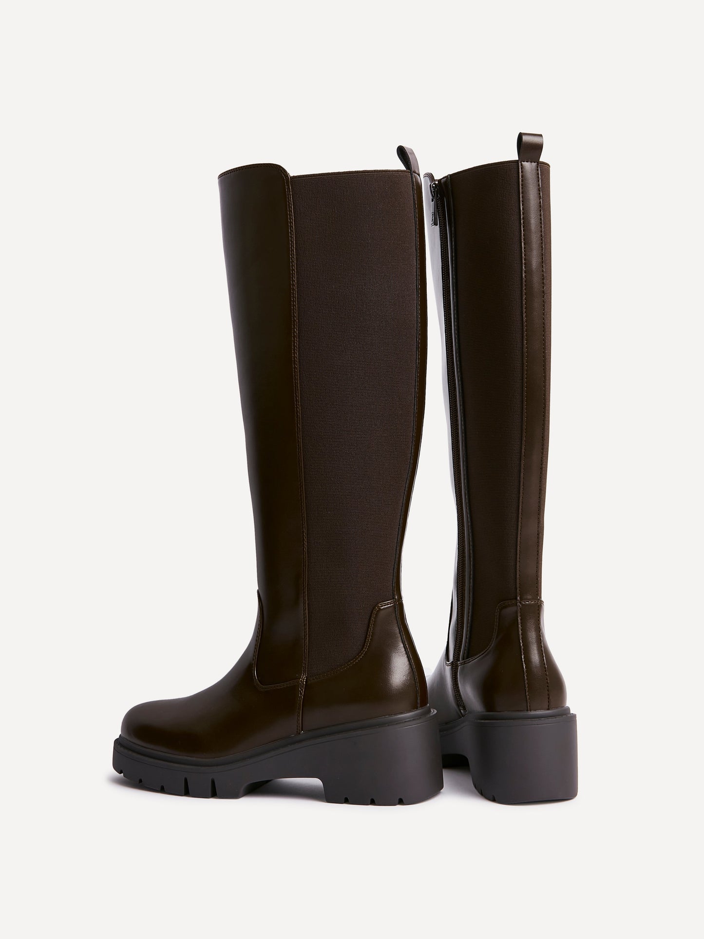 Hyland Brown Long Wedged Boots
