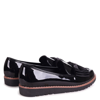Katia Black Patent Loafers