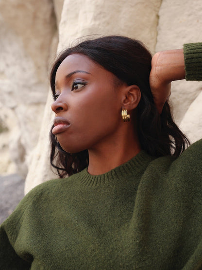 Spirit Gold Large Hoop Earrings