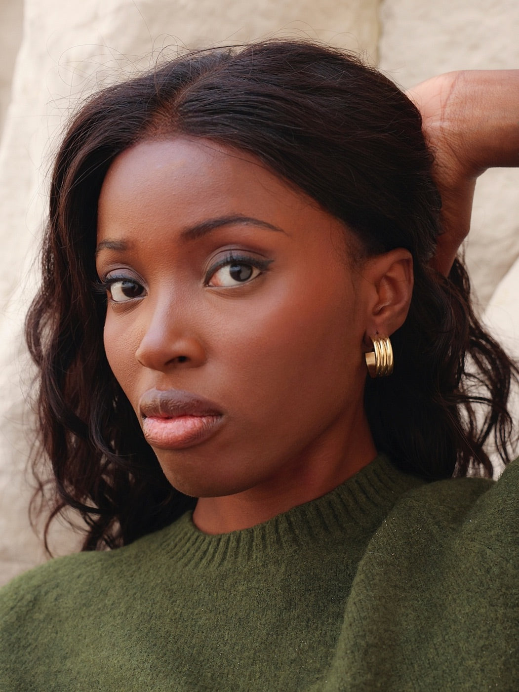 Spirit Gold Large Hoop Earrings
