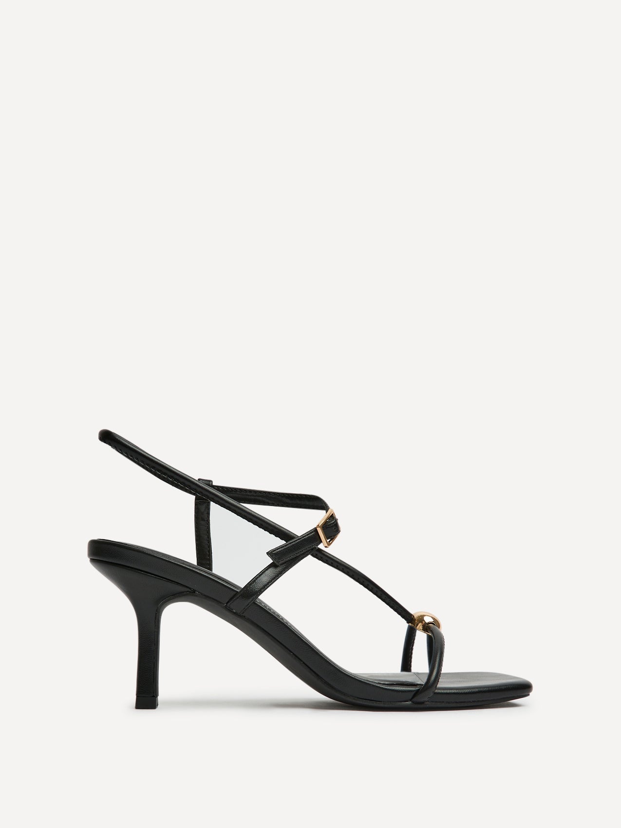 Immersed Black Heeled Sandals