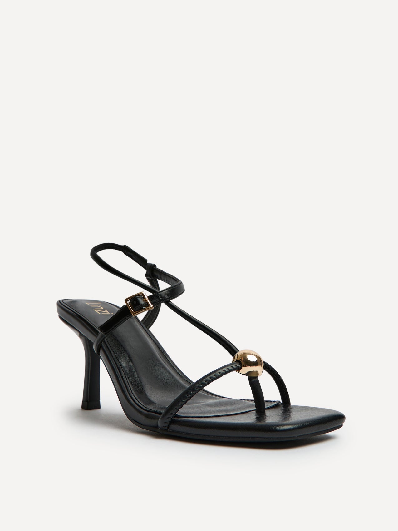 Immersed Black Heeled Sandals