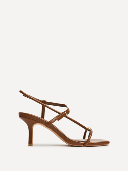 Immersed Tan Heeled Sandals