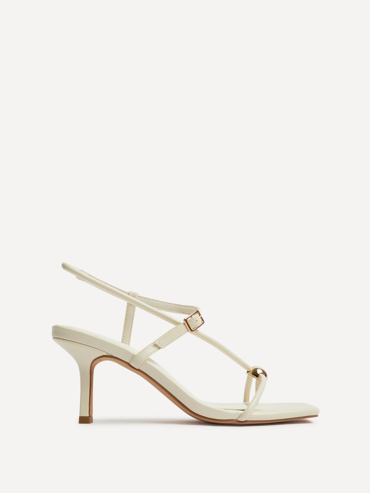 Immersed White Heeled Sandals