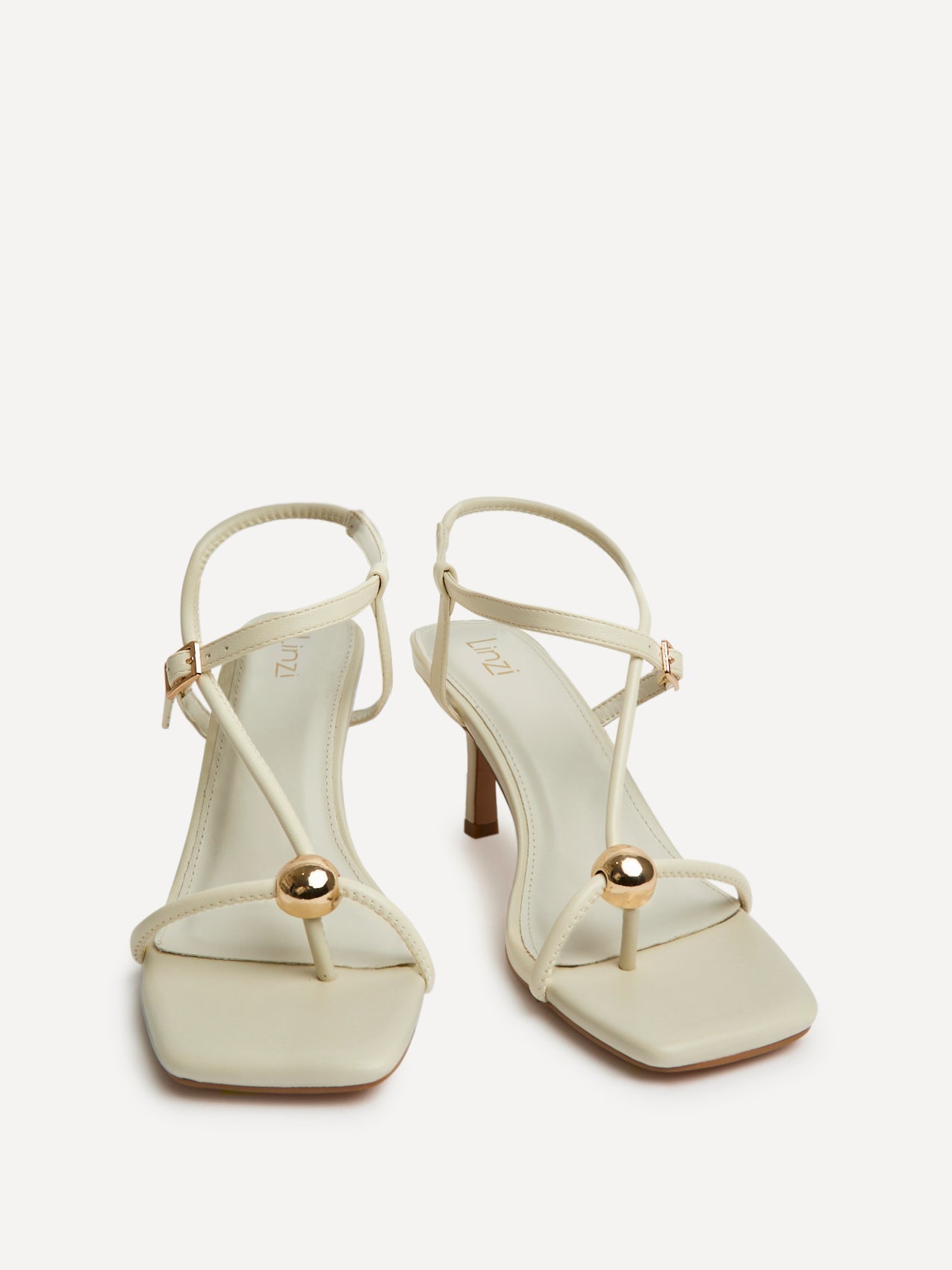 Immersed White Heeled Sandals