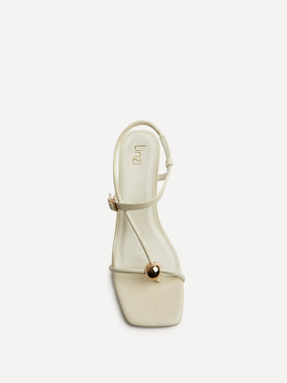 Immersed White Heeled Sandals
