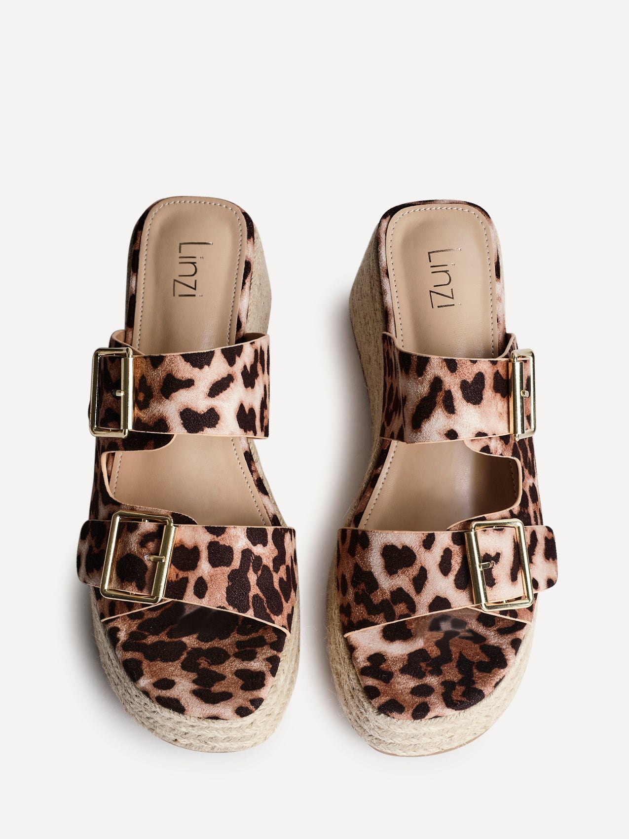 Impact Leopard Print Espadrille Wedge Mules