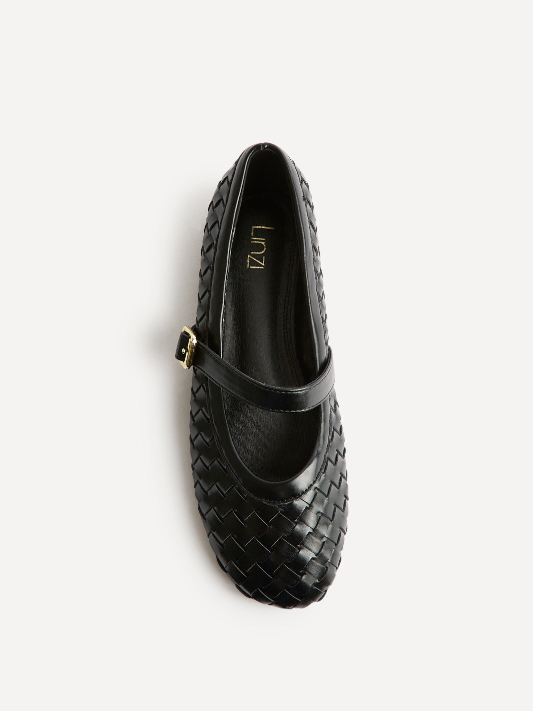 Index Black Handwoven Mary Jane Pumps