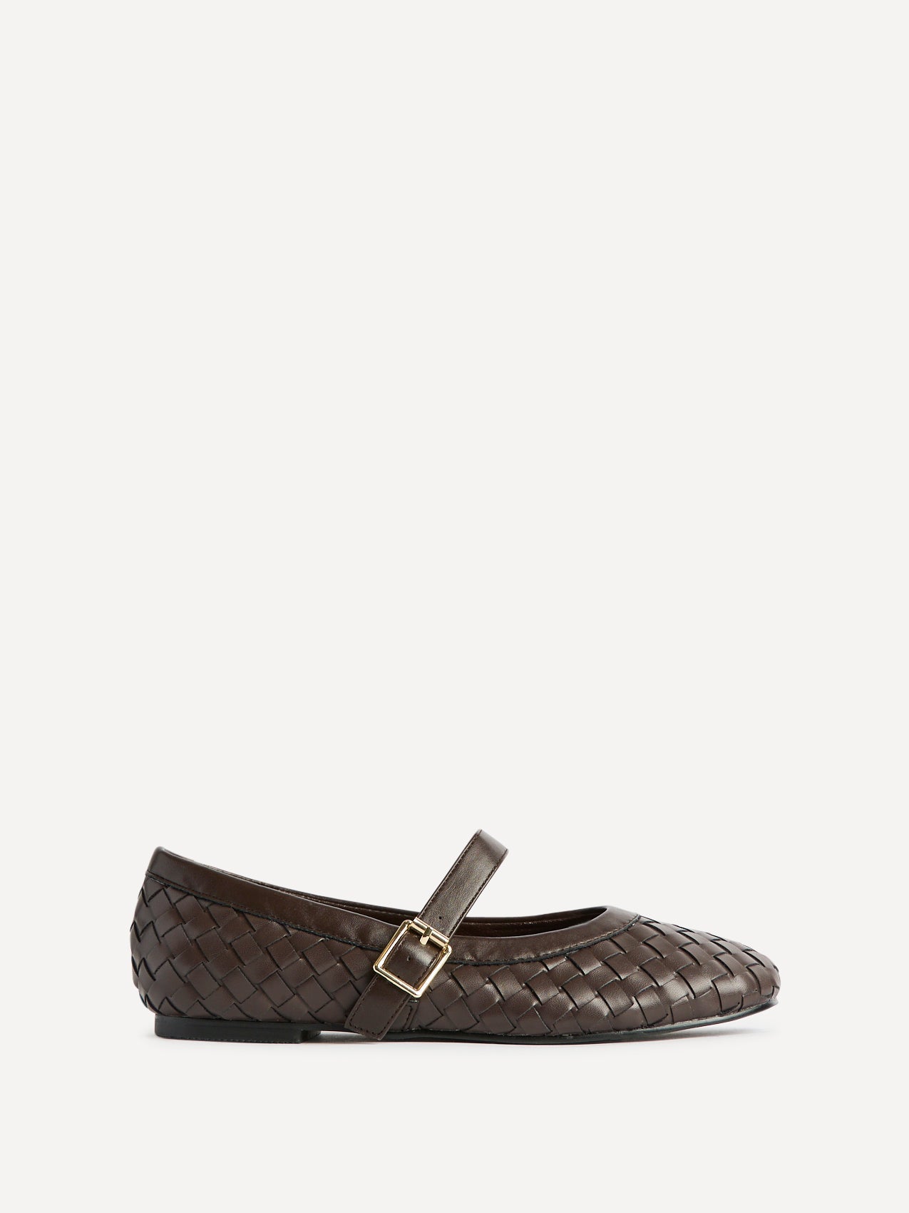 Index Brown Handwoven Mary Jane Pumps