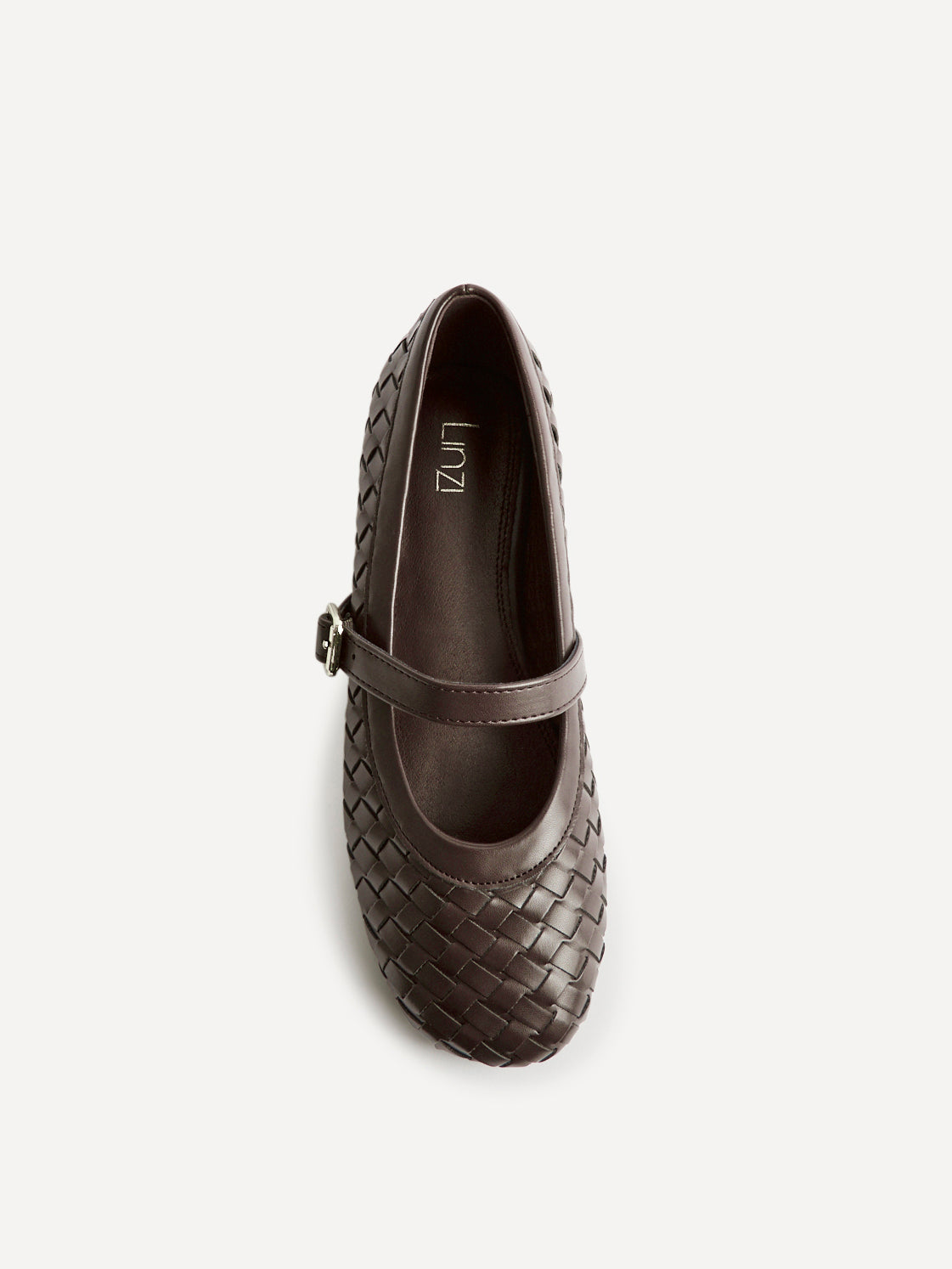 Index Brown Handwoven Mary Jane Pumps
