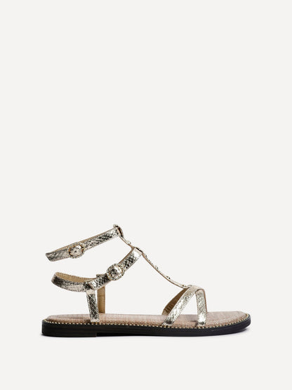 Indiana Gold Studded Gladiator Sandals