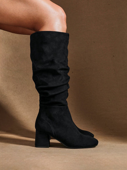 Inferno Wide Fit Black Long Heeled Boots