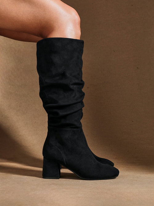 Inferno Wide Fit Black Long Heeled Boots