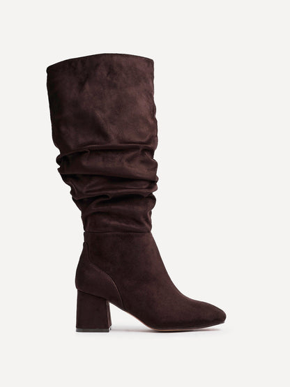 Inferno Wide Fit Brown Long Heeled Boots