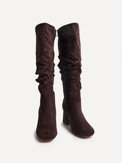 Inferno Wide Fit Brown Long Heeled Boots