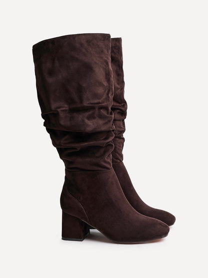 Inferno Wide Fit Brown Long Heeled Boots
