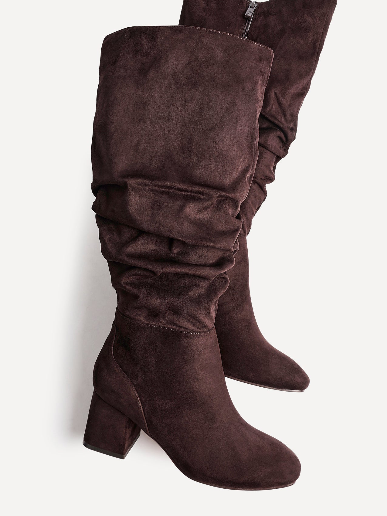 Inferno Wide Fit Brown Long Heeled Boots