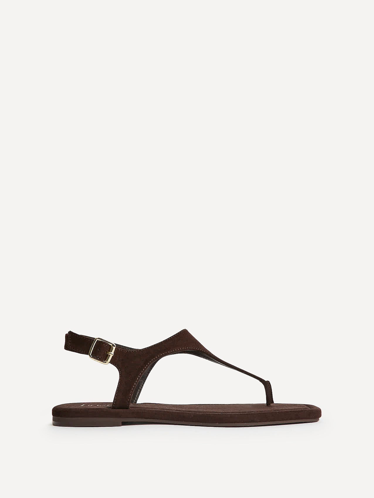 Intent Brown Faux Suede Flat Sandals