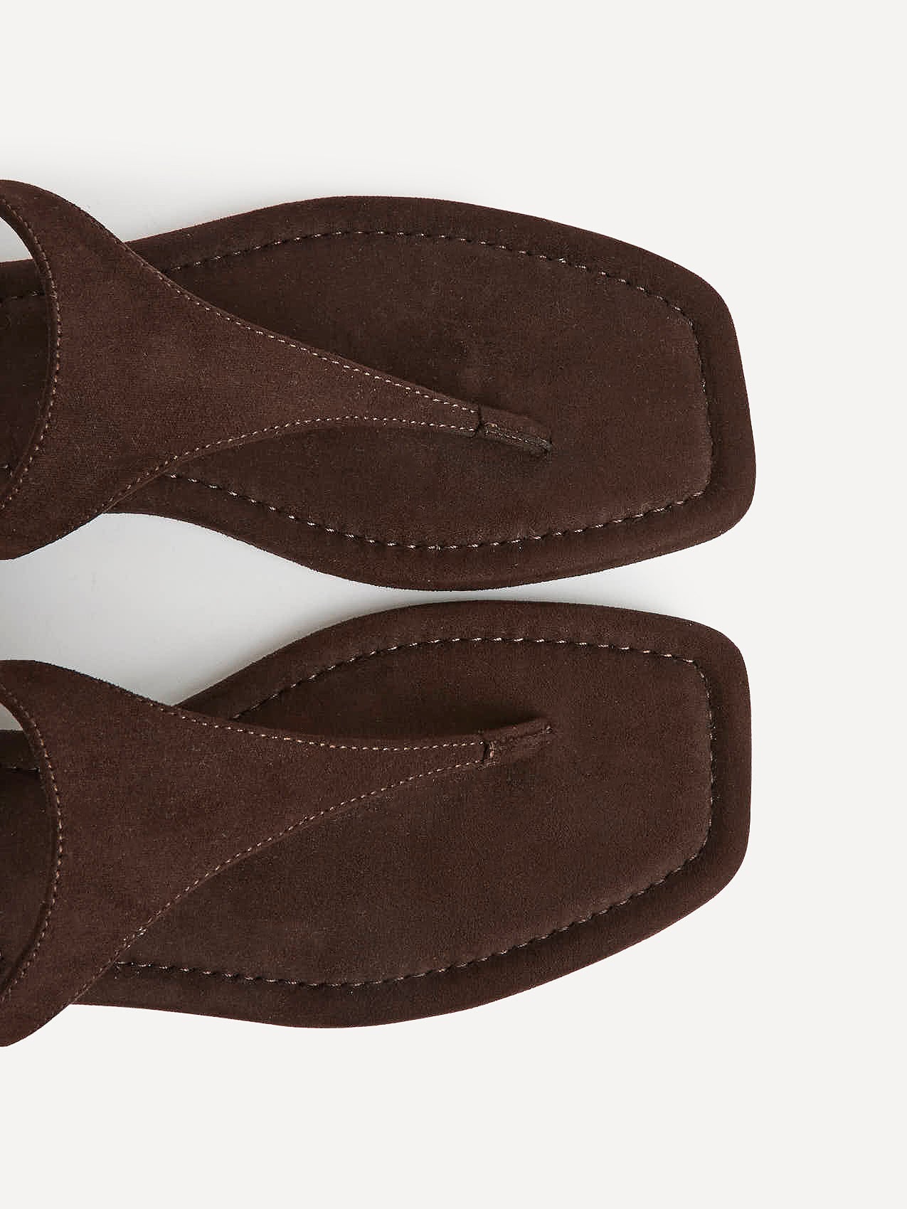 Intent Brown Faux Suede Flat Sandals