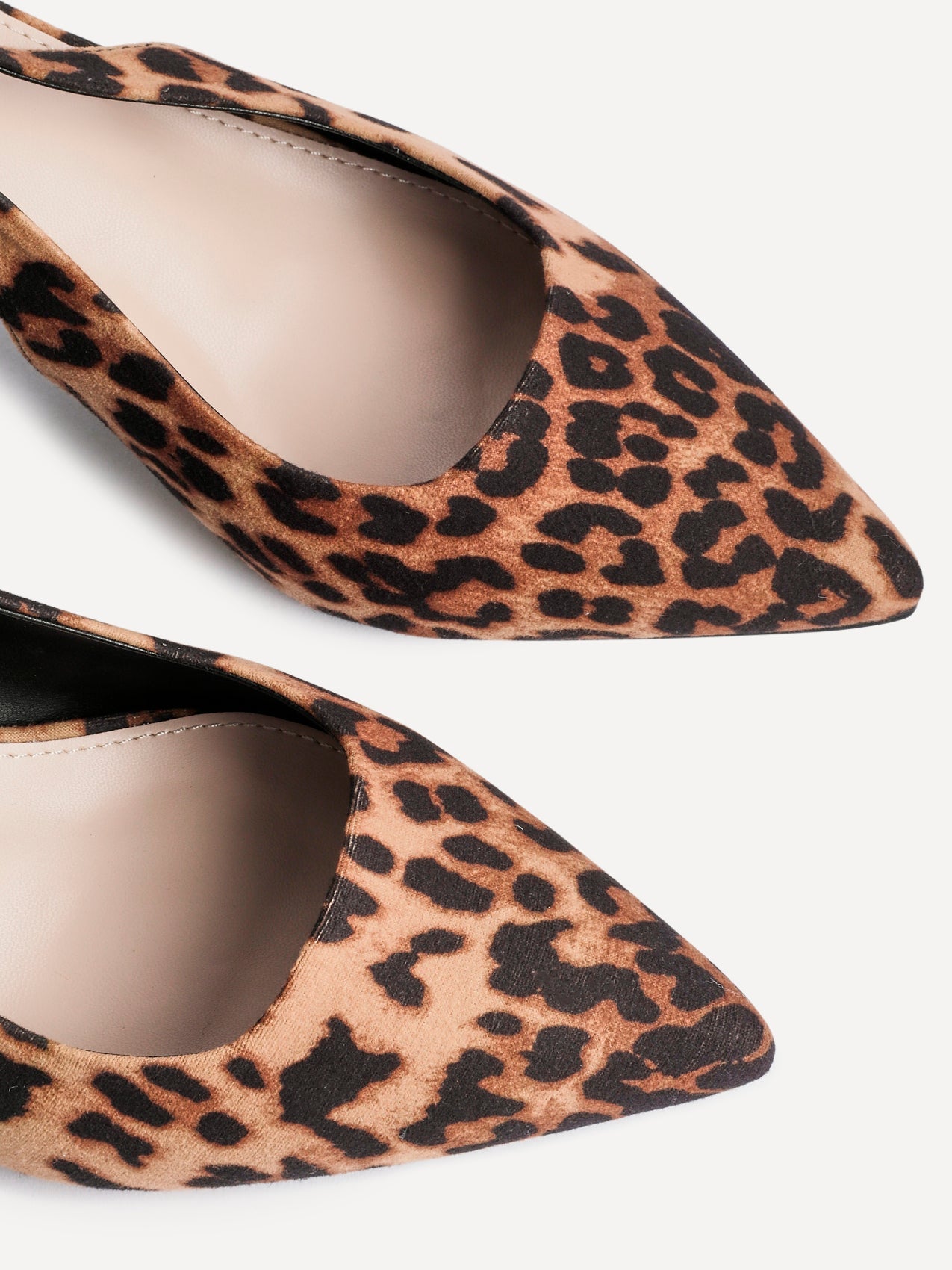 Izzie Wide Fit Leopard Print Court Heels