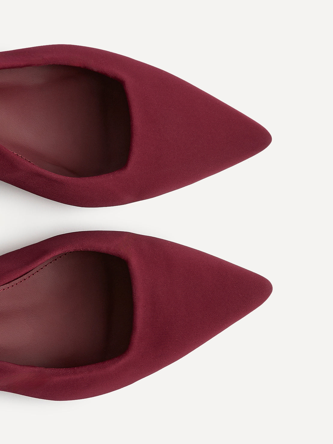 Izzie Wide Fit Burgundy Lycra Court Heels