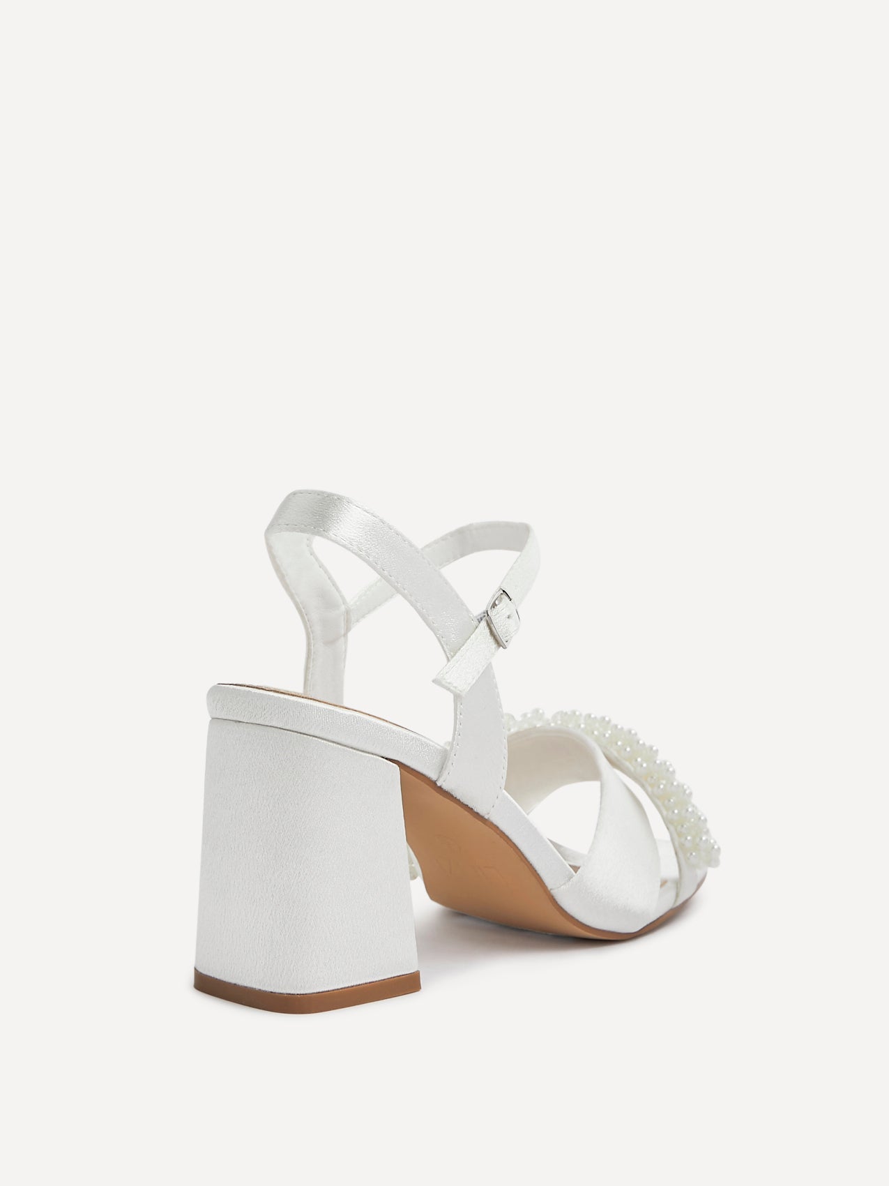 Iris Bridal Satin Pearl Embellished Heels